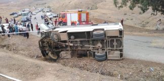Ain El Defla – 16 élèves blessés lors du renversement d’un bus de transport scolaire au 1er jour de la rentrée