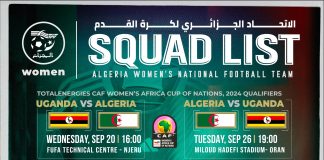 Eliminatoires CAN 2024 Dames – La sélection algérienne en stage pour affronter l’Ouganda
