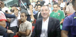 Stade Miloud Hadefi – Said Sayoud aux tribunes avec les supporteurs