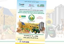 Ouargla – 2e Salon international de l’investissement dans l’agriculture saharienne du 5 au 8 janvier