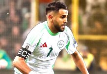 » Prêts à tout donner pour se qualifier » (Mahrez)6Le capitaine de l’équipe nationale de football, Riyad Mahrez, a assuré vendredi que les Verts sont prêts à relever le défi du quart de finale de la Coupe d’Afrique des nations CAN-2025, samedi face au Nigeria (17h00).