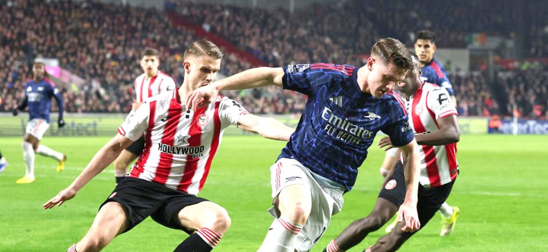 13 - Championnat d'Angleterre Arsenal accroché à Brentford 1-1