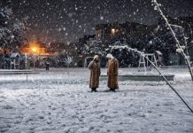 Nâama – Neige exceptionnelle sur les hauteurs du Nord-Ouest