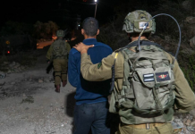 Cisjordanie – Vaste campagne d’arrestations menée par les forces sionistes