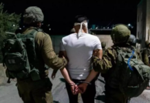 Cisjordanie occupée – 30 Palestiniens arrêtés par les forces sionistes